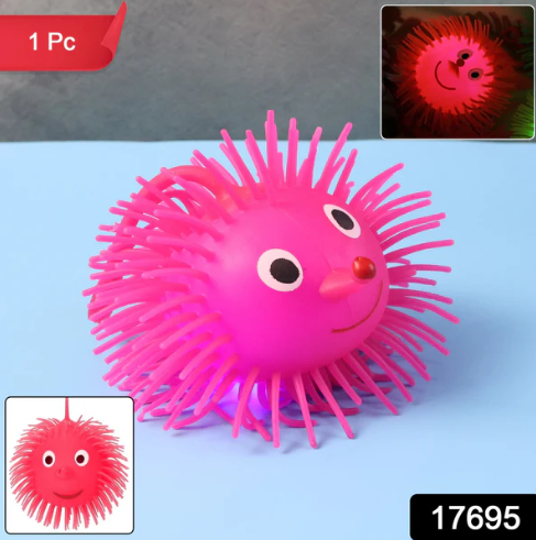 LED Spiky Puffer Ball – Soft Light-Up Stress Relief Toy