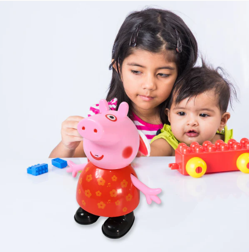 Pig Pretend Play Toy – Movable Soft Rubber Figure | Play & Move by Play & Move