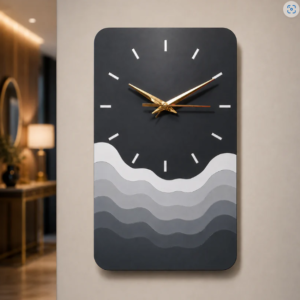 Modern Minimalist Wave Wall Clock – Sleek & Silent Decor