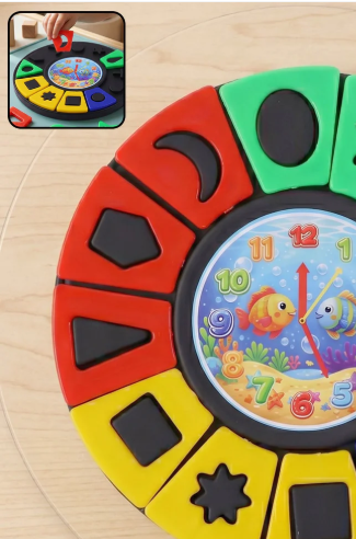 Shape & Color Matching Puzzle Toy with Clock – Early Learning Fun