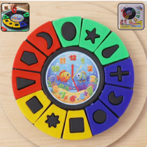 Shape & Color Matching Puzzle Toy with Clock – Early Learning Fun
