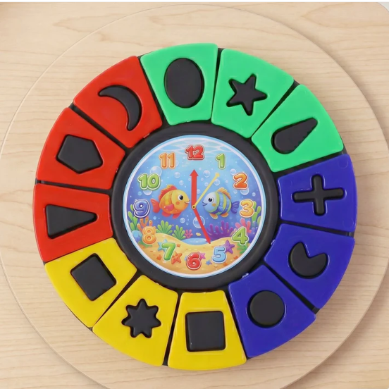 Shape & Color Matching Puzzle Toy with Clock – Early Learning Fun - Image 2