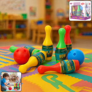 Kids Indoor Bowling Set – Colorful Pins & Soft Balls for Fun Play