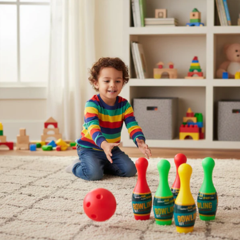 Kids Indoor Bowling Set – Colorful Pins & Soft Balls for Fun Play