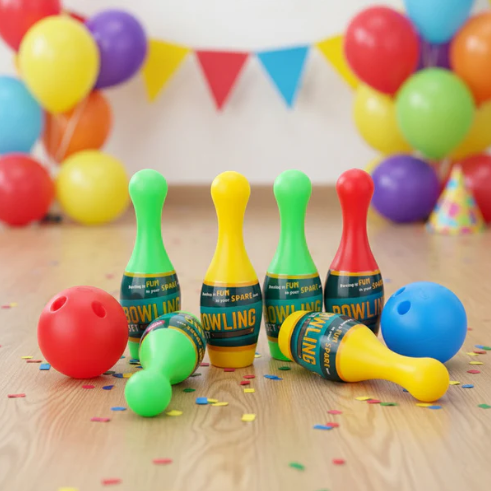 Kids Indoor Bowling Set – Colorful Pins & Soft Balls for Fun Play
