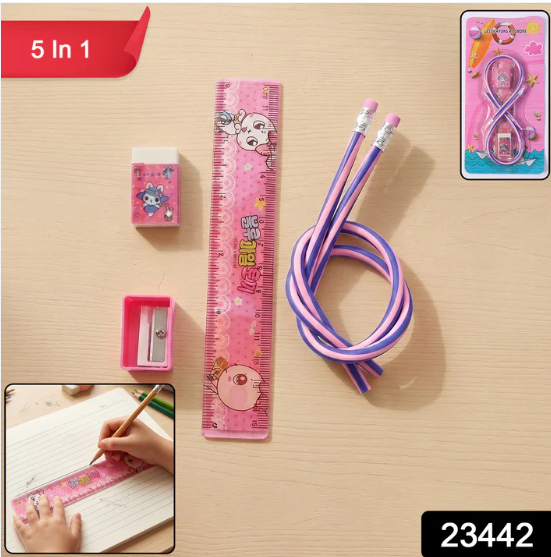 Kids 5-in-1 School Stationery Kit – Fun & Practical Learning Set - Image 2