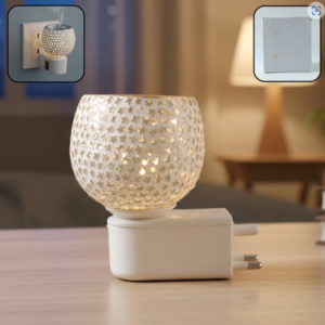 Star Cut Glass Aroma Diffuser – Elegant Plug-In Night Lamp