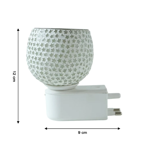 Star Cut Glass Aroma Diffuser – Elegant Plug-In Night Lamp