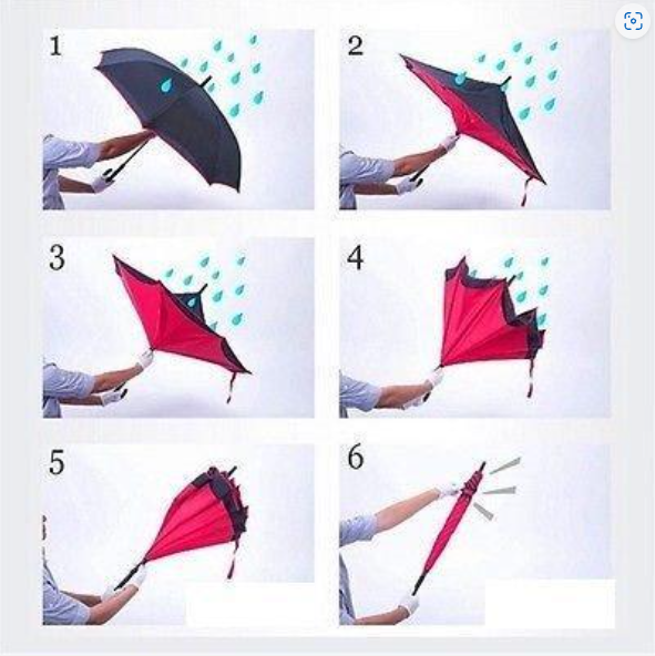 Windproof Reverse Umbrella – C-Handle, Upside Down Design | DrizzlePro