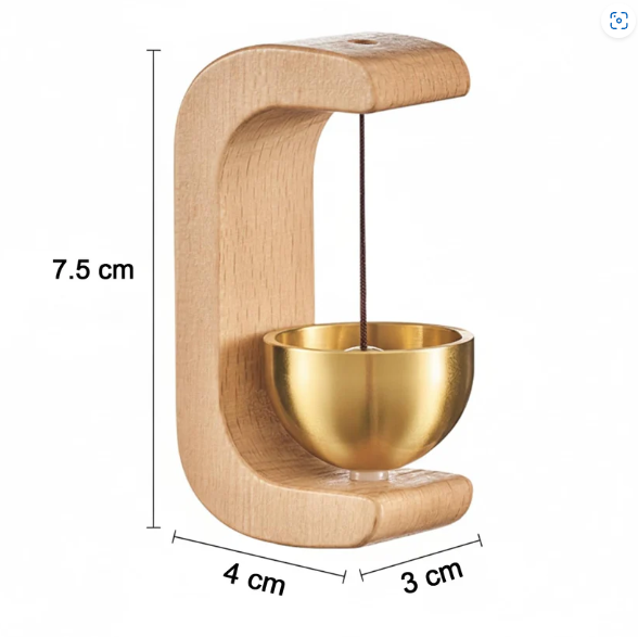 Zen Meditation Bell – Calming Sound with Wooden Stand