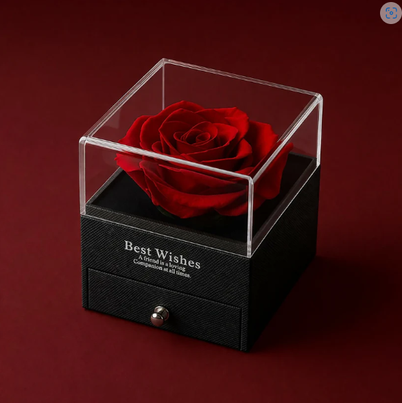 Eternal Rose Gift Box – Symbol of Everlasting Love with Necklace