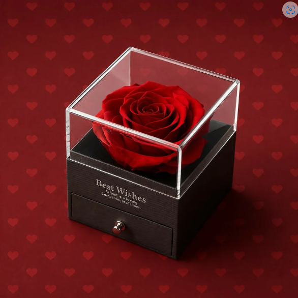 Eternal Rose Gift Box – Symbol of Everlasting Love with Necklace