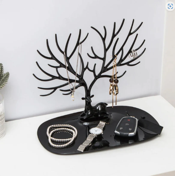 Deer Shaped Jewellery Holder – Elegant Antler Tree Organizer