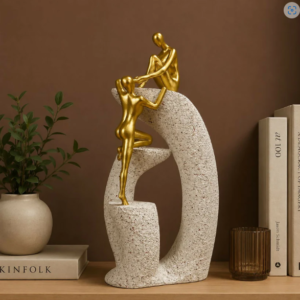 Abstract Couple Climbing Resin Showpiece for Home Decor (Any Color 1 PC)