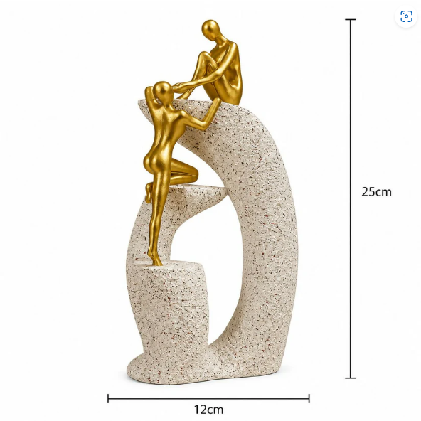 Abstract Couple Climbing Resin Showpiece for Home Decor (Any Color 1 PC)