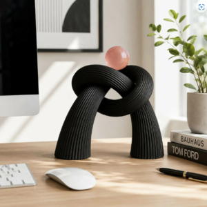 Modern Abstract Knot Sculpture – Elegant Home Decor Accent