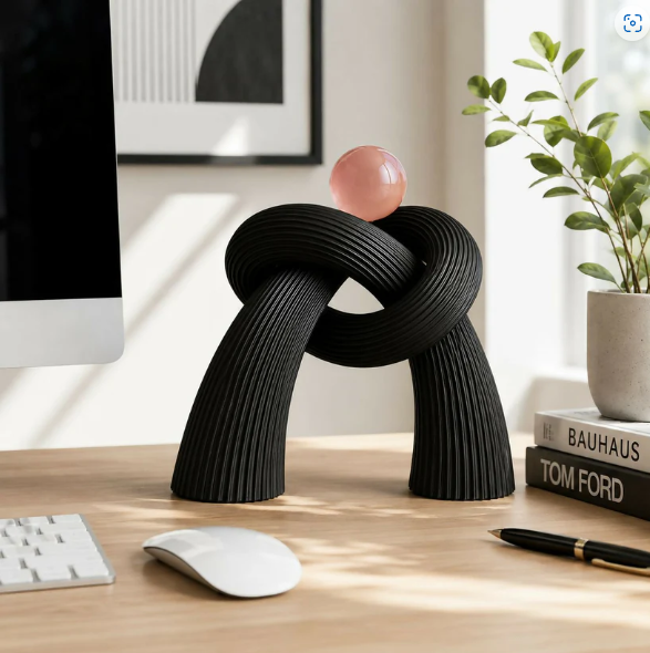 Modern Abstract Knot Sculpture – Elegant Home Decor Accent