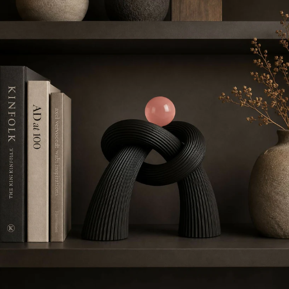 Modern Abstract Knot Sculpture – Elegant Home Decor Accent