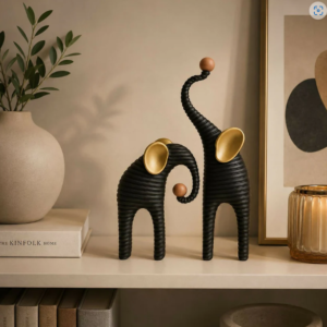 Modern Elephant Showpiece – Elegant Resin Decor for Home & Office