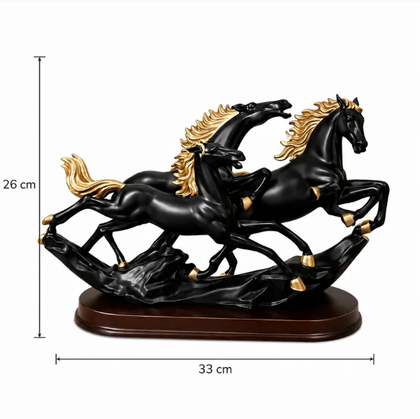 Running Horse Statue – Elegant Resin Home Decor Piece