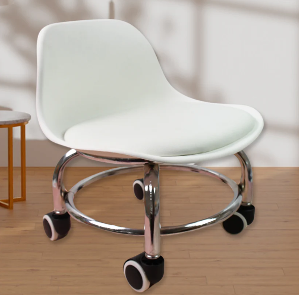 Rolling Stool with Wheels – Low Height & Ergonomic | Indo Glow
