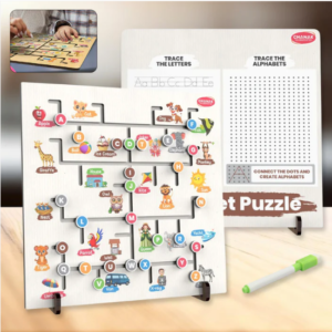 Alphabet Puzzle for Kids – Animal-Themed Tracing & Learning Board