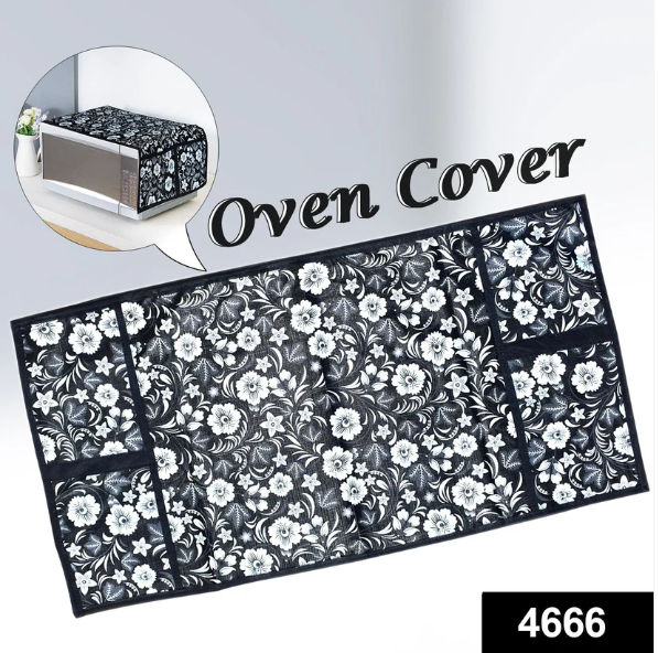 Microwave Oven Cover – Dust Protection with Utility Pockets | Tidy Table