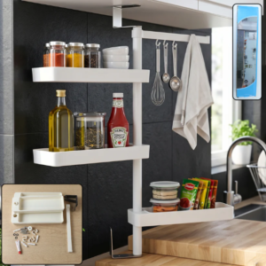 Rotating Storage Rack – 4-Tier Multipurpose Organizer