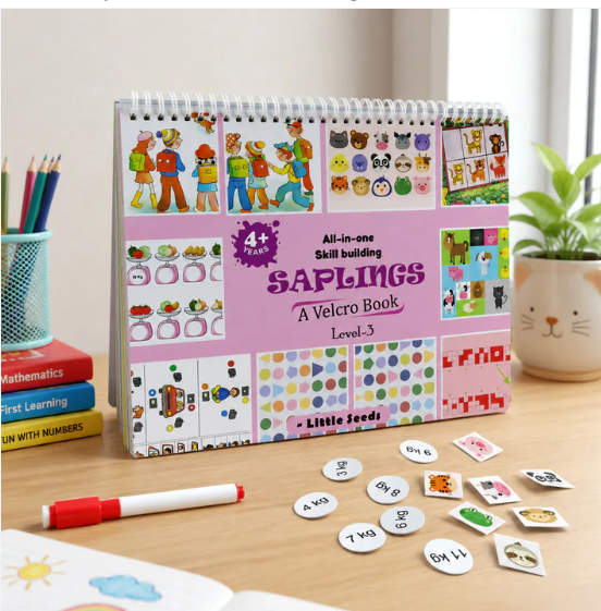 Velcro Activity Book for Kids – Interactive Learning Fun for 4+