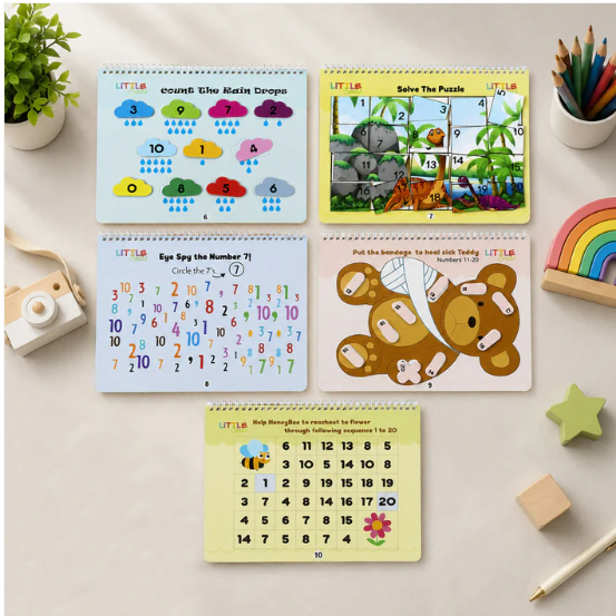 Learning Numbers Activity Book – Engaging Velcro Hands-On Kids Tool - Image 5