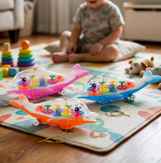 Colorful Musical Light-Up Dolphin Toy – Engage & Educate Kids - Image 2