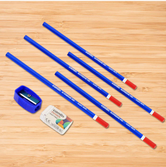 Wooden Pencil with Sharpener & Eraser – Vivid Colors & Smooth Drawing - Image 2