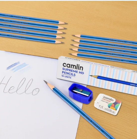 Wooden Pencil with Sharpener & Eraser – Vivid Colors & Smooth Drawing - Image 3
