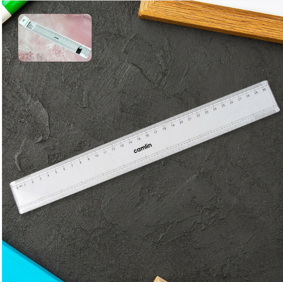 30 cm Transparent Plastic Scale Ruler – Durable & Precise