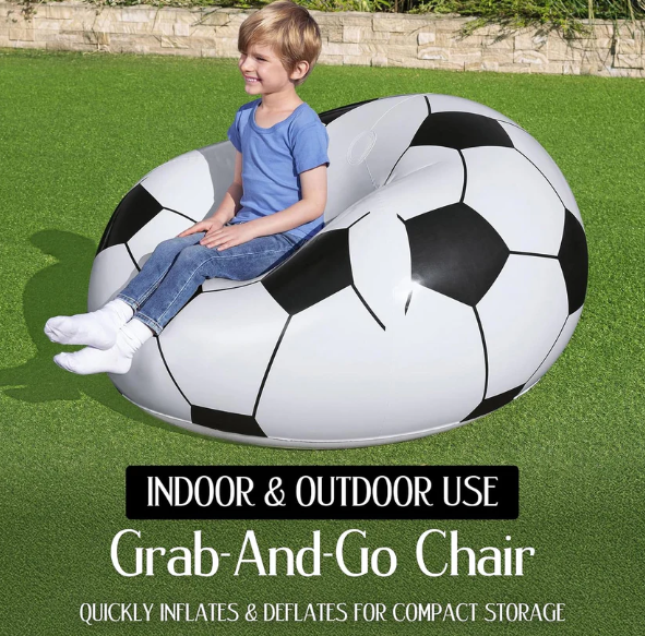 Inflatable Soccer Ball Lounge Chair – Fun & Comfortable for Kids