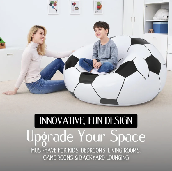 Inflatable Soccer Ball Lounge Chair – Fun & Comfortable for Kids