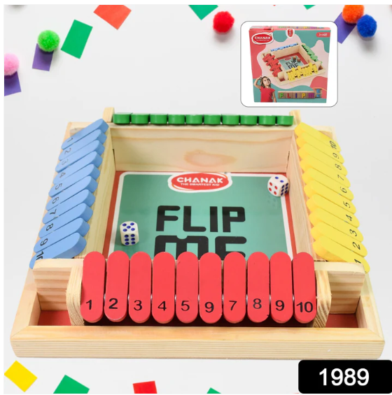 Shut The Box Game – Classic Wooden Dice for Family Fun | Aditi - Image 2