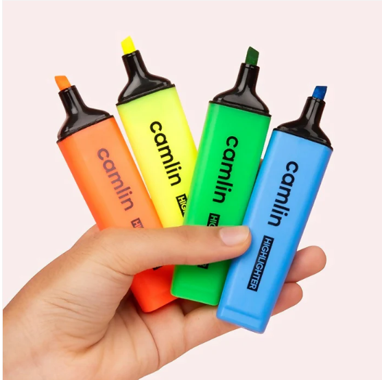 Highlighter Pens Set – 5 Assorted Vibrant Colours for Clear Marking