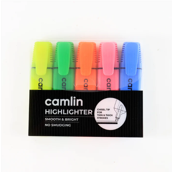 Highlighter Pens Set – 5 Assorted Vibrant Colours for Clear Marking - Image 5