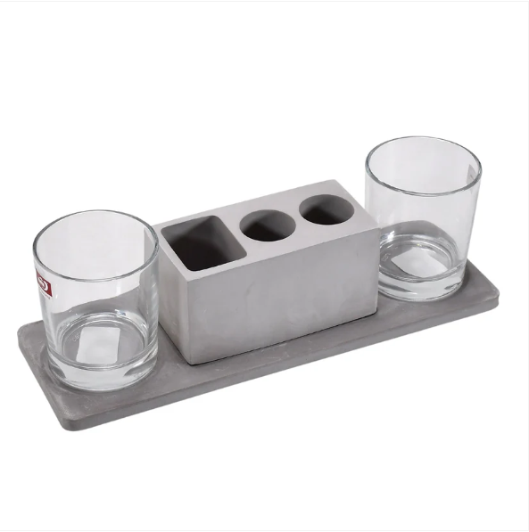 Wine Glass Holder Set – Elegant Marble & Lead-Free Glasses | Indo Glow