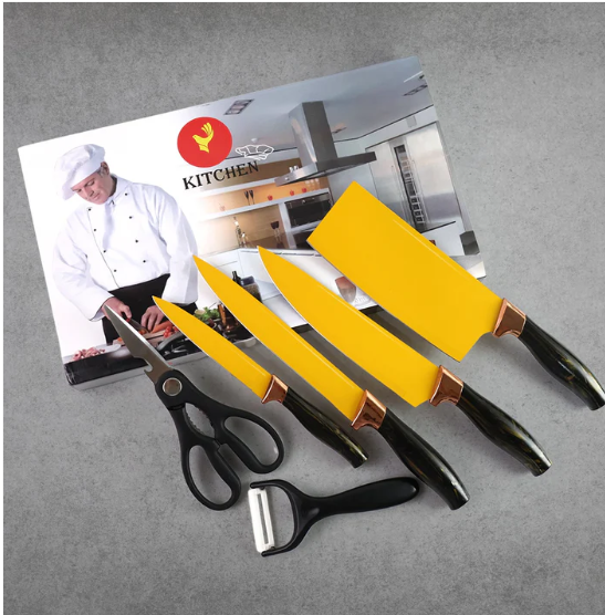 Professional Kitchen Knife Set – 6-Piece Stainless Steel Blades