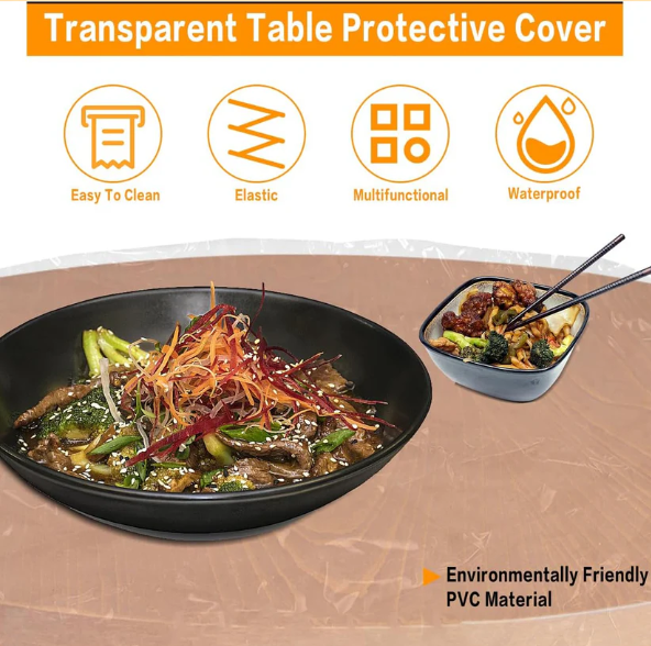 Elastic Table Cover – Waterproof & Round | Tidy Table (10 Pcs)