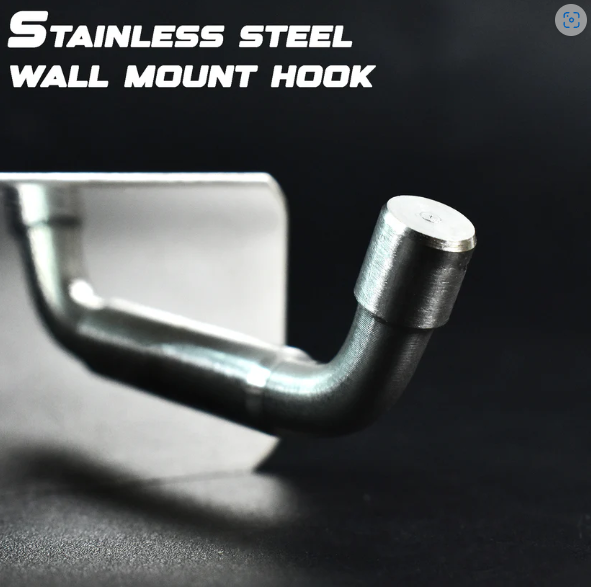 Stainless Steel Wall Mounted Coat Hook Rack – 3 Durable Hooks