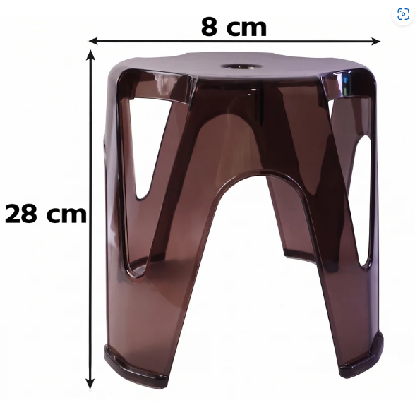 Transparent Plastic Stool Set – Indoor Outdoor Stackable 4 Pc