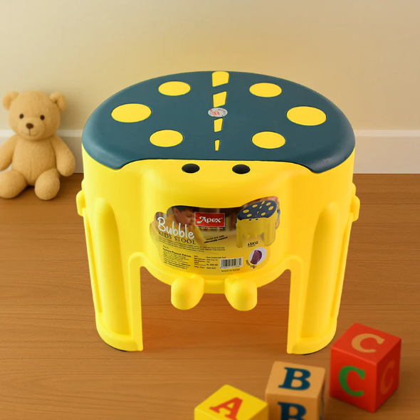 Kids Step Stool – Durable Apex Bubble Plastic with Non-Slip Seat