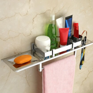 Stainless Steel Bathroom Shelf – 4-in-1 Space-Saving Organizer