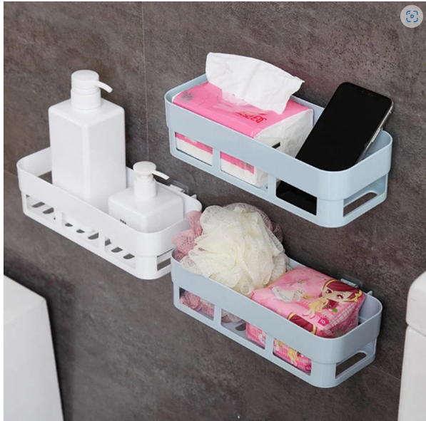 Shower Corner Caddy – Wall-Mounted Suction Shelf | Mist & Relax