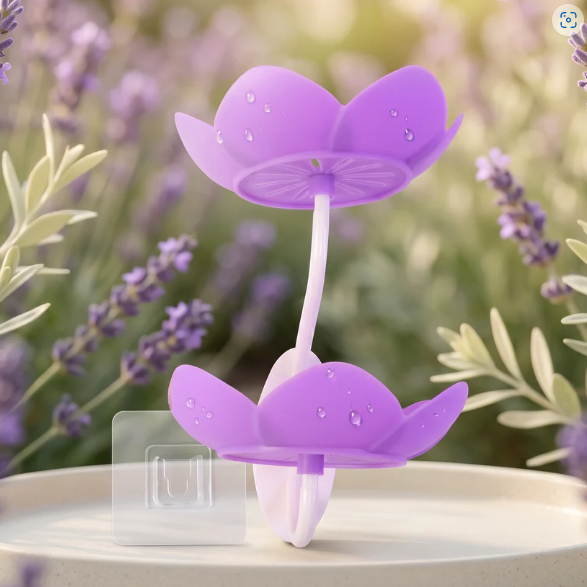 Flower Shape Double Layer Soap Dish – Wall Mount, Self Draining