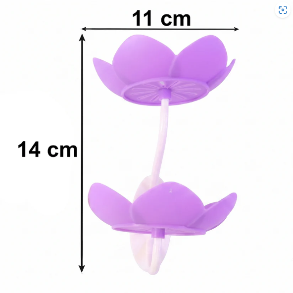 Flower Shape Double Layer Soap Dish – Wall Mount, Self Draining