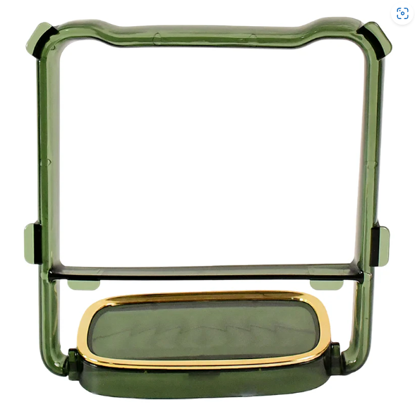 2-in-1 Bathroom Organizer – Self-Adhesive Soap Holder & Towel Rack